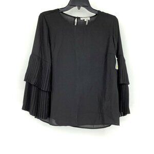1.state Women's Medium M Ruffle-Sleeve Blouse